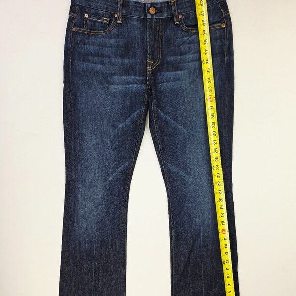 7 For All Mankind Size 31X36 Womens Kimmie Bootcut Blue Denim Jeans NWT USA - Picture 9 of 13